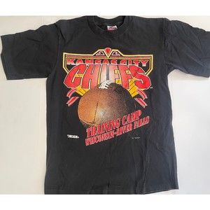 Vintage Kansas City Chiefs Football Shirt T-shirt 90s 1994 Training COTTON large